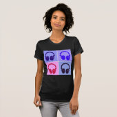 Pop Art Headphones T-shirt (Voorkant volledig)