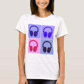 Pop Art Headphones T-shirt (Voorkant)