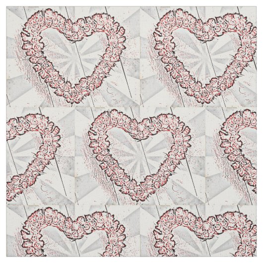 Pop Art Heart Wreath Stof (Swatch)