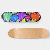 Pop Art Hearts Skateboard Deck (Horizontaal)