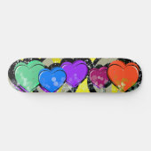 Pop Art Hearts Skateboard Deck (Horizontaal)