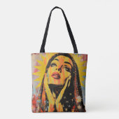 Pop Art Heilige Maagd Tote Bag (Achterkant)