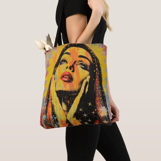 Pop Art Heilige Maagd Tote Bag (Dichtbij)