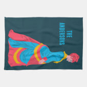 Pop Art Historische Vrouw in Bustle Dress Custom Theedoek (Horizontaal)