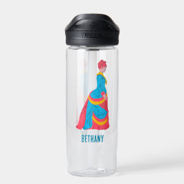 Pop Art Historische Vrouw in Bustle Dress Custom Waterfles