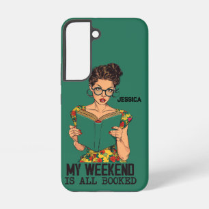 Pop Art Hoesje, Mijn weekend is geboekt, Samsung Galaxy Hoesje