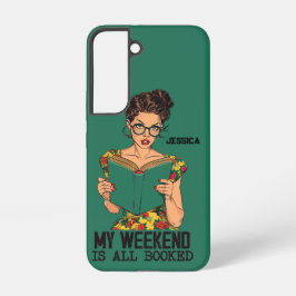 Pop Art Hoesje, Mijn Weekend is Volgeboekt, Samsung Galaxy Hoesje