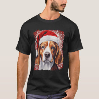 Pop Art Hond Beagle Kerstmis T-shirt