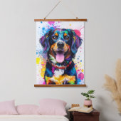 Pop art hond hangend wandkleed (Slaapkamer)