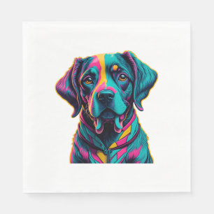 Pop Art-hond om lol en kleur toe te voegen aan je Servet