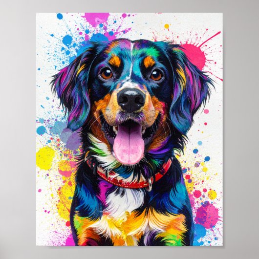Pop art hond poster (Voorkant)