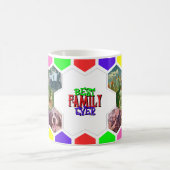 Pop Art Honeycomb Familie Fotocollage Custom Koffiemok (Center)