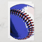 Pop Art Honkbal Briefpapier (Voorkant / Achterkant)