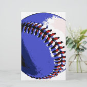 Pop Art Honkbal Briefpapier (Staand voorkant)