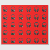Pop Art Hoofdtelefoon Cadeaupapier (Vlak)