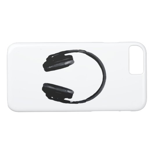 Pop Art Hoofdtelefoon iPhone 7 Hoesje (Achterkant (Horizontaal))