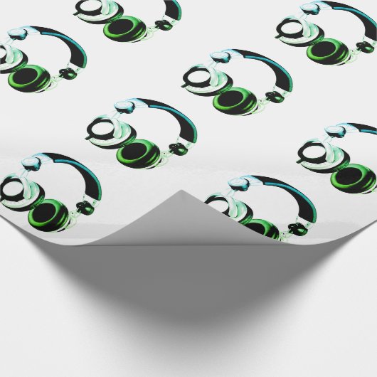 Pop Art Hoofdtelefoon Kerst Cadeaupapier (Hoek)