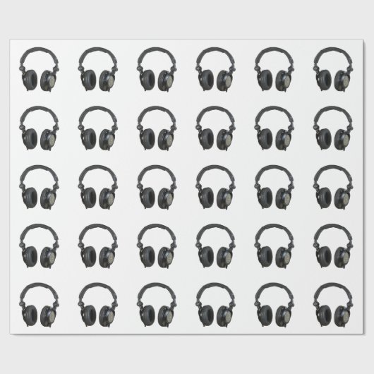 Pop Art Hoofdtelefoon Kerst Wrapping Papier (Vlak)