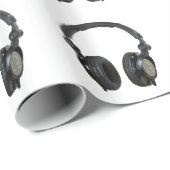 Pop Art Hoofdtelefoon Kerst Wrapping Papier (Rol Hoek)