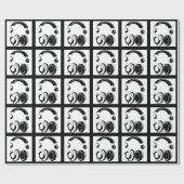 Pop Art Hoofdtelefoon Kerst Wrapping Papier (Vlak)