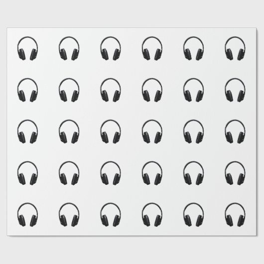 Pop Art Hoofdtelefoon Kerst Wrapping Papier (Vlak)