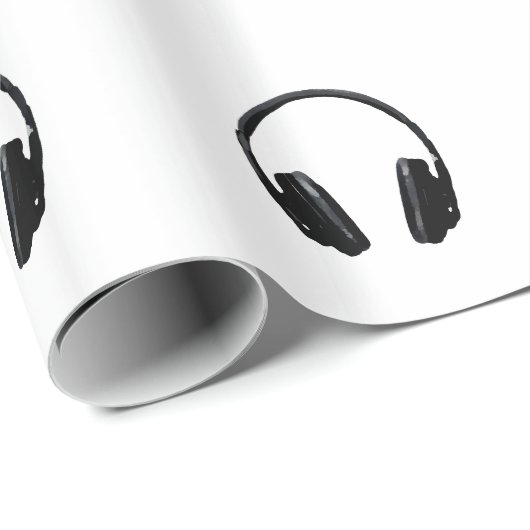 Pop Art Hoofdtelefoon Kerst Wrapping Papier (Rol Hoek)