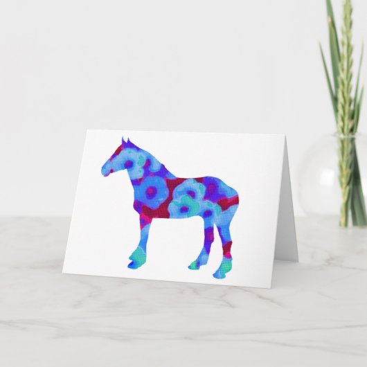 Pop Art Horse Blank Note Kaart (Voorkant)