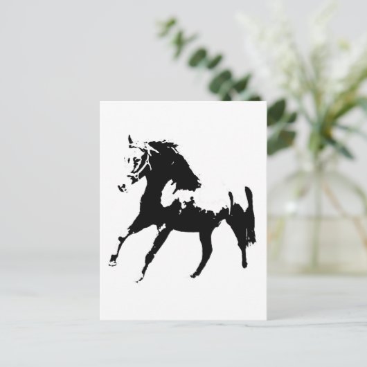 Pop Art Horse Briefkaart (Staand voorkant)