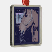 Pop Art Horse Metalen Ornament (Rechts)
