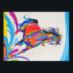 Pop Art Horse Poster<br><div class="desc">Een tekening van een kleurrijk pop-paard. Opgetekend met gekleurd potlood.</div>