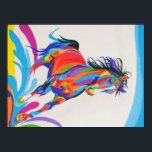 Pop Art Horse Poster<br><div class="desc">Een tekening van een kleurrijk pop-paard. Opgetekend met gekleurd potlood.</div>