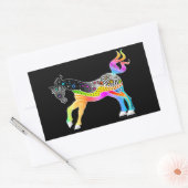 Pop Art HORSE Rechthoekige Sticker (Envelop)