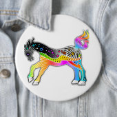 Pop Art HORSE Ronde Button 6,0 Cm (In situ)