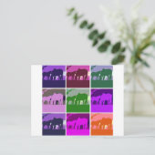 Pop Art Horses Briefkaart (Staand voorkant)