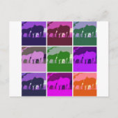 Pop Art Horses Briefkaart (Voorkant)