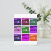 Pop Art Horses Briefkaart (Staand voorkant)