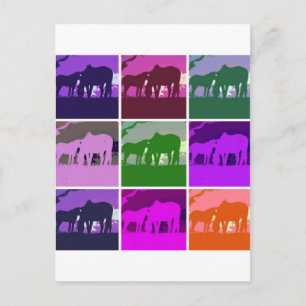 Pop Art Horses Briefkaart