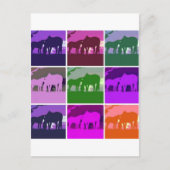 Pop Art Horses Briefkaart (Voorkant)