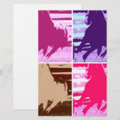 Pop Art Horses Briefpapier (Voorkant / Achterkant)