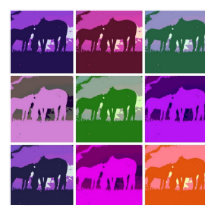 Pop Art Horses & Sunset Artwork
