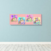 Pop Art HOT DOG Gallery Wrapped Canvas Afdruk (Insitu (Houten vloer))