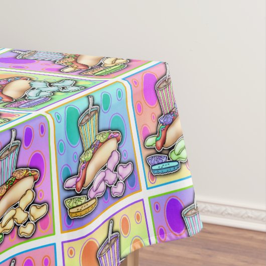 POP ART HOTDOGEN TAFELKLEED (Voorbeeld)