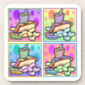 POP ART HOTDOGS BIER ONDERZETTER (Voorkant)