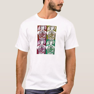 Pop Art Human Anatomy van Katie Pfeiffer T-shirt