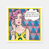 Pop Art Humor Cocktail servet (Voorkant)