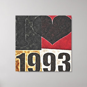  Pop Art - I heart 1993 - Ingewikkeld Canvas Afdruk