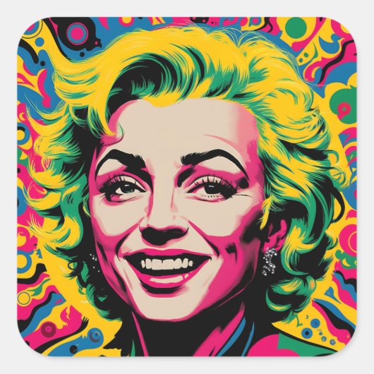 Pop Art Icon Sticker (Voorkant)