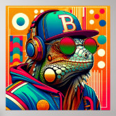 POP-ART IGUANA B BOY 8 POSTER (Voorkant)