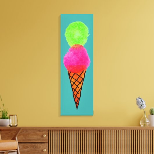 Pop art-ijs canvas afdruk (Insitu (Woonkamer))