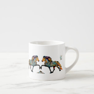 Pop Art IJslands Paard Espresso Kop